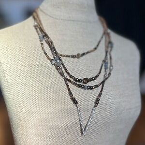 Layered beaded necklace